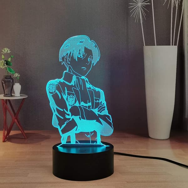 Levi Lampe, Rivaille Rival Manga Figurer LED Nattlys, Ani
