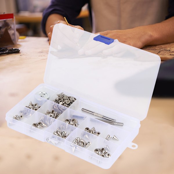 100 st/set Metall Punk Spike Bullet Nitar DIY Bälte Väska Skor Kläder Kon Nitar