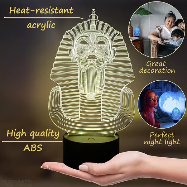 3D Hologramlampe Skilpadde Nattlys Optisk Illusjonslampe LE