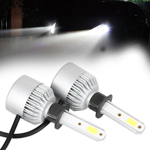 2 st S2-COB H1 LED-strålkastare för bil 6000K IP67 Vattentät Strålkastare