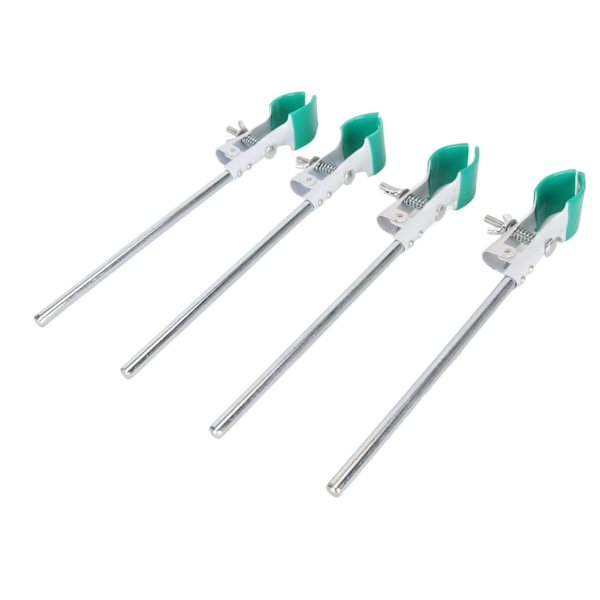 4 kpl Laboratorioleikari Retortti Prong Jaw 2 sormen leveyden säädettävä kumi leuat Labs Universal Clamp