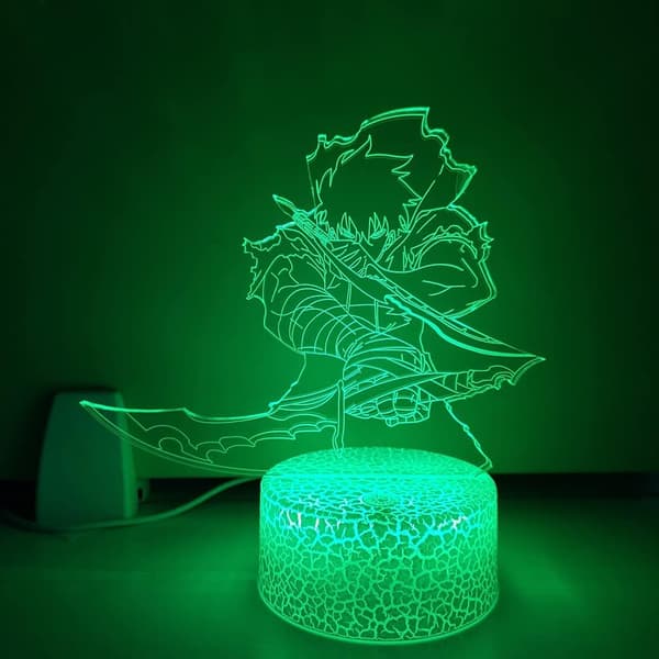 Anime Tegneserie 3D Illusjon Nattlys, LED Bordlamper, S