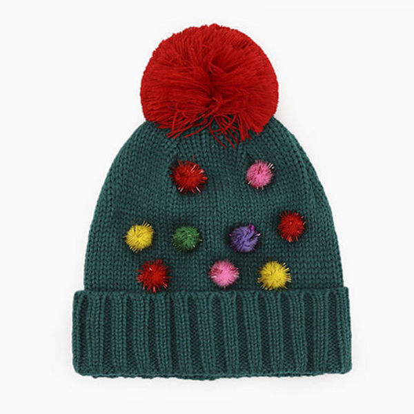 Julhelgens modekollektion av vintervävda pom-p B