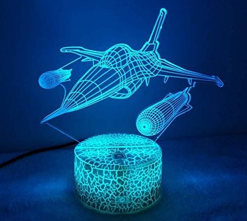 Optisk Illusion 3D Fly Natlampe 16 Farver Skiftende