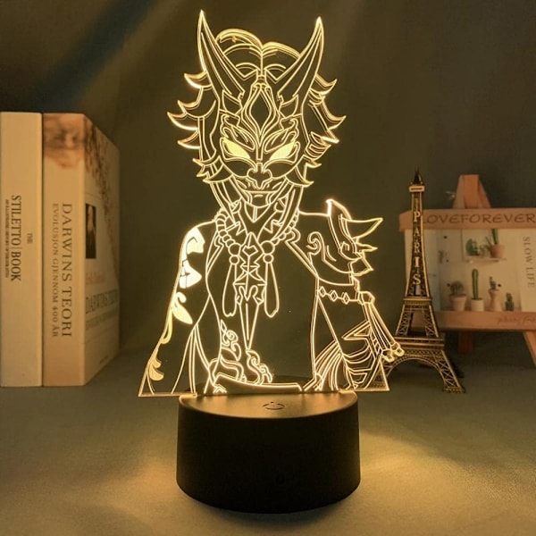 3D Illusion Nattlampa Hem Cartoon