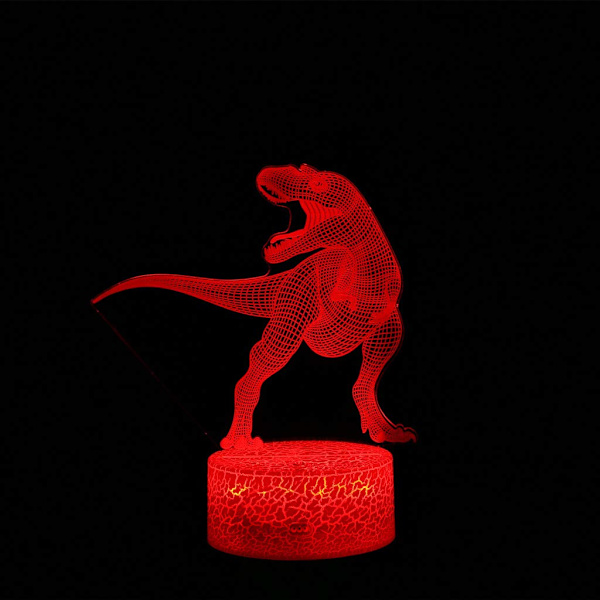 3D LED-skrivbordslampa nattlampa RC fjärrkontroll 7 färger ändras