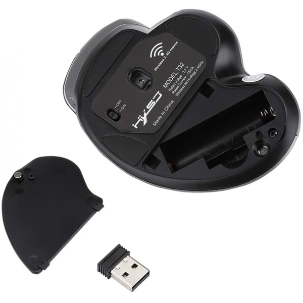 2,4 GHz mus, USB vertikal mus, 1,5 V/5 mA trådlös mottagare