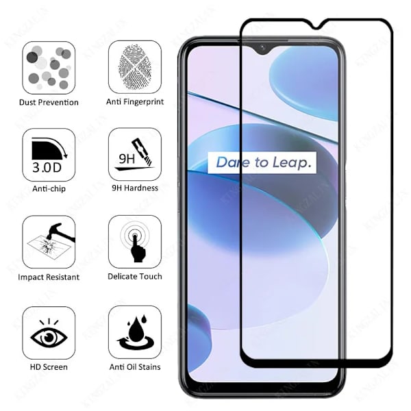Härdat glas för Realme C25Y skärmskydd