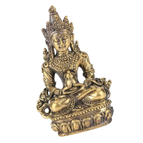 Håndlaget messing Buddha-statue - liten figur - dekorartikkel (#5 Tara 2)
