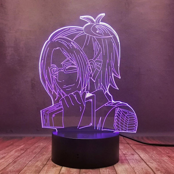 Hange Zoe lampa för serietidningsfans, Anime Levi Ackerman 3D LED Ni