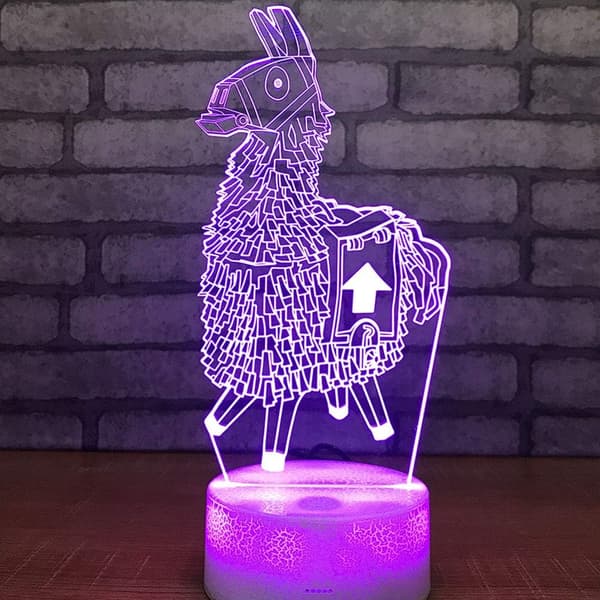 Lama Nattlamper Endringsbar USB Touch Lampada 3D Visuell Bu