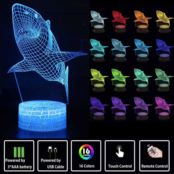 Yövalo lapsille, 3D-visualisointi 7 väriä + 16 väriä