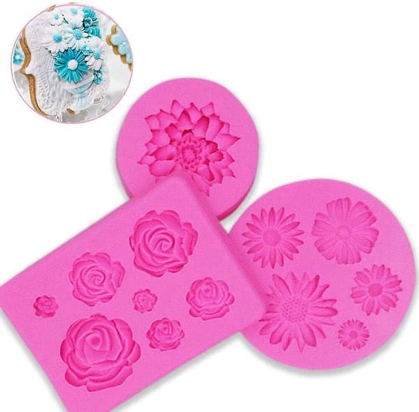 3D Silikone Bageform til Kagedekoration med Fondant (blomst)