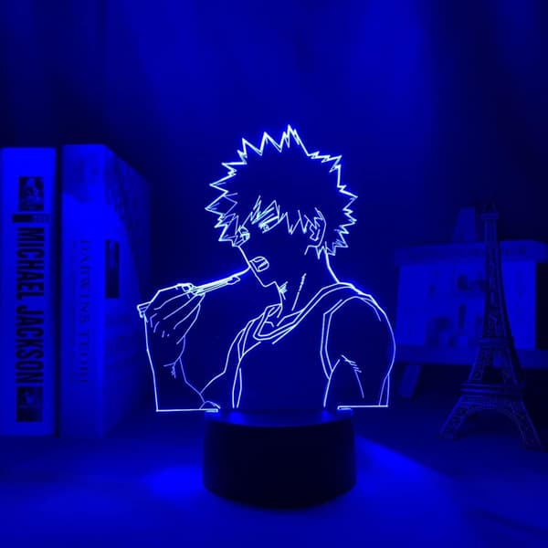 3D LED Illusjonslampe Nattlys Bakugo Katsuki LED Nattlys