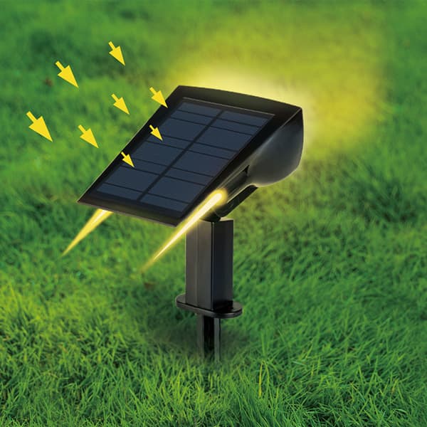 Solar Landskabsspotlights 30 LED'er, IP65 Vandtæt Solar Sp Cold White
