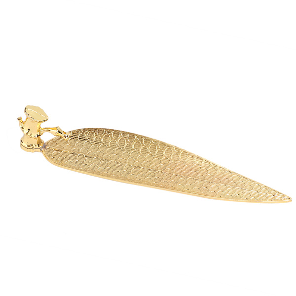 Metal Craft Sandeltræ Røgelse Pinde Ornament Guld Blad Røgelse Indsæt Craft(Gylden Lille)