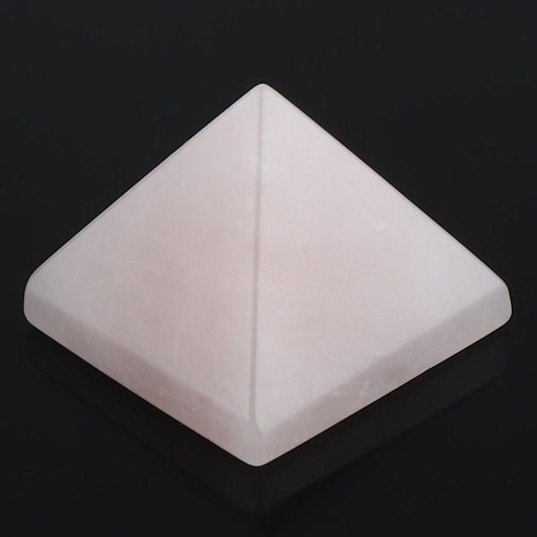 Naturlig krystall egyptisk pyramide klar stein hjemmekontor dekorasjon helbredende gaver (rosa)