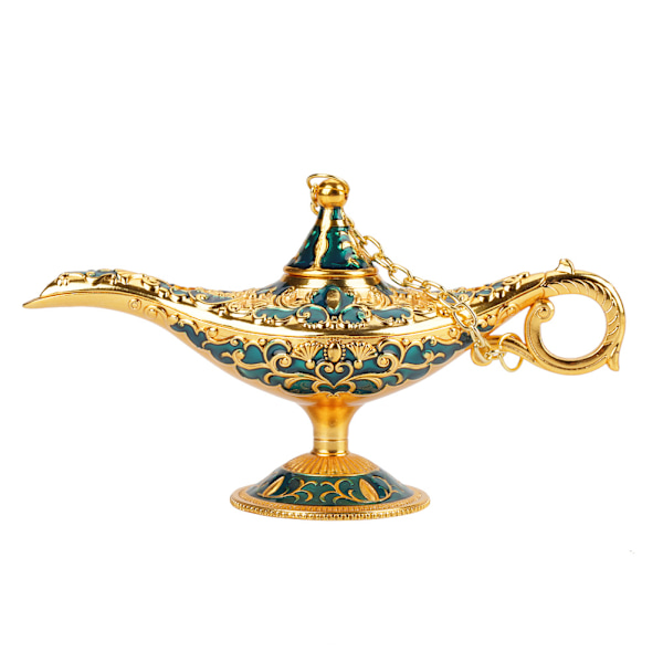 Metall Utskåret Hul Legend Lampe Hul Aladdin Magisk Genie Lys Ønskepot Dekor (#2)