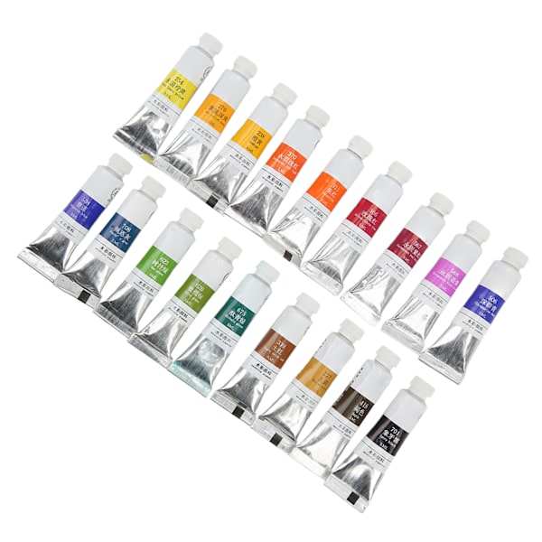 18 farver akvarelmaling tuber 5ml hurtigtørrende genanvendelig akvarelmaling sæt tuber transparent akvarelmaling til papir