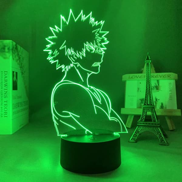 3D LED Illusjonslampe Nattlys Bakugo Katsuki 3D Lampe Anim
