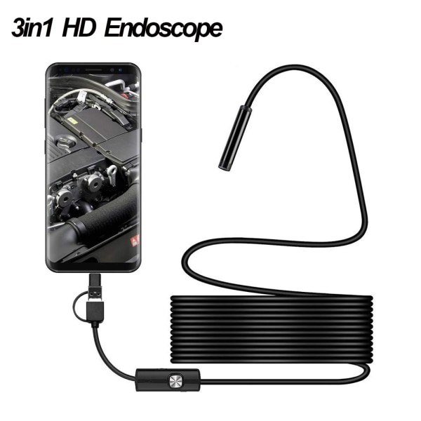 Trådbunden mobiltelefon endoskopkamera 5,5 mm lins Android-dator Type-c/ USB -gränssnitt (5m)