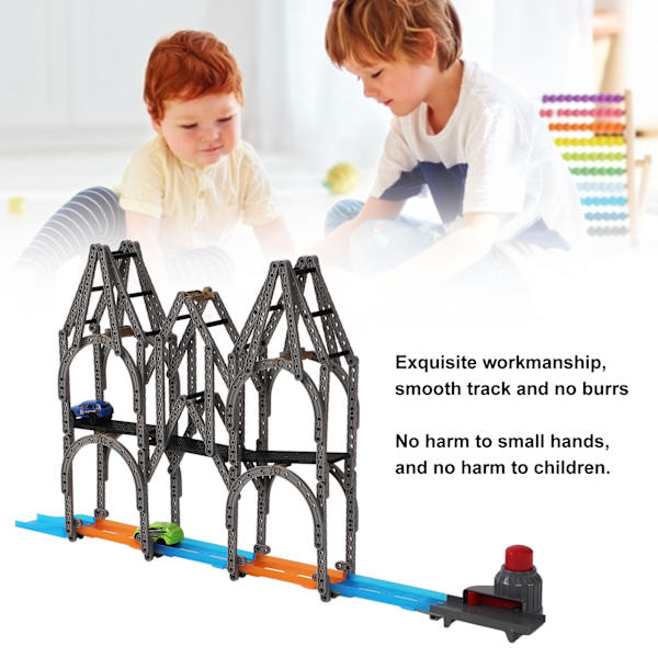298PCS DIY Samlet Katapult Skinne Bil Racetrack Byggeklodser Udstødningsbil Legetøj
