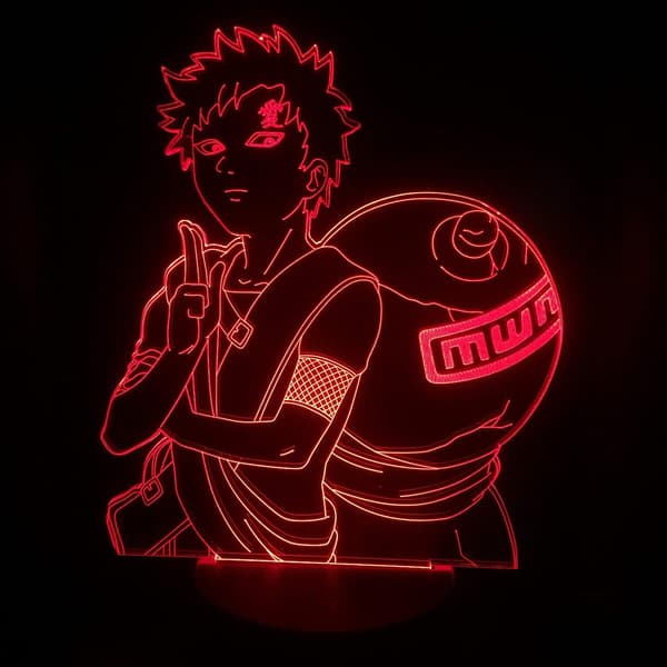 Naruto Kakashi Uchiha Sasuke 3D Illusjon Nattlys Lampe Sm