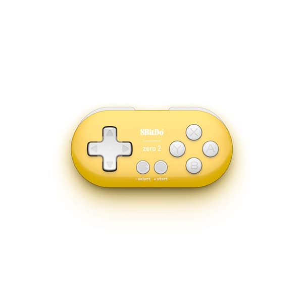 Zero 2 Bluetooth Gamepad Nøglekæde Størrelse Mini Controller til Switch, Windows, Android, macOS & Raspberry Pi (Gul Edition) Yellow