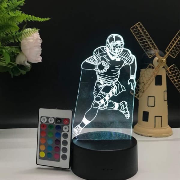 3D Illusion LED Natlampe, 16 Farver Gradvis Skiftende Touch