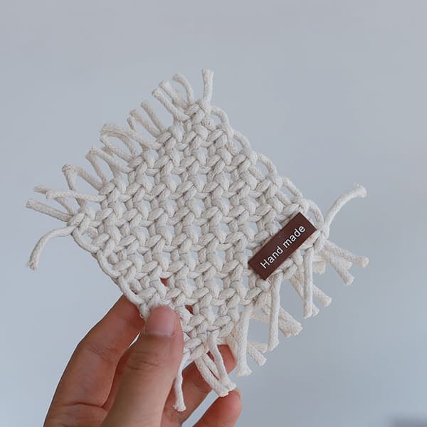2 stk. vævede coasters, håndlavet sødt coaster-sæt, elegant bord