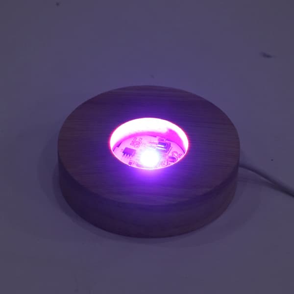 LED-lysbase i træmateriale, miljøvenlig, elegant stil, robust, holdbar, bred anvendelse, farve LED-base