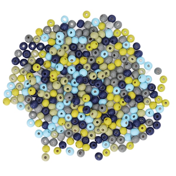 1000 st färgglada träpärlor 6 mm högpolerade DIY-produktion träpärlor runda träpärlor för hänge smycken