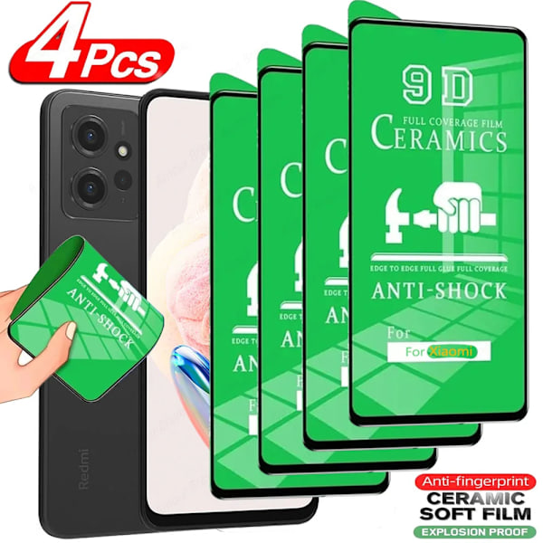 4 st HD Keramisk Film för Xiaomi Redmi Note12 Pro Plus 5G Skärmskydd Film