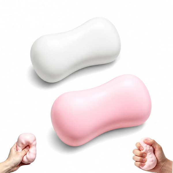 2-pack tvålformad krispig klämleksak, TPR-skal långsamt återgående handfidgetleksak