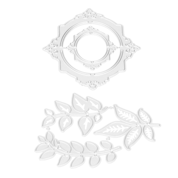 2 stk. Stålskjærende former Bladmønster Karbonstål Embossing Stålskjærende form for DIY Scrapbook Fotoalbum