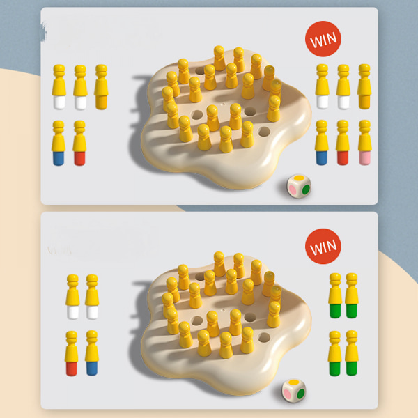 Træ Memory Match Stick Skakspil, Sjovt Blokbrætspil