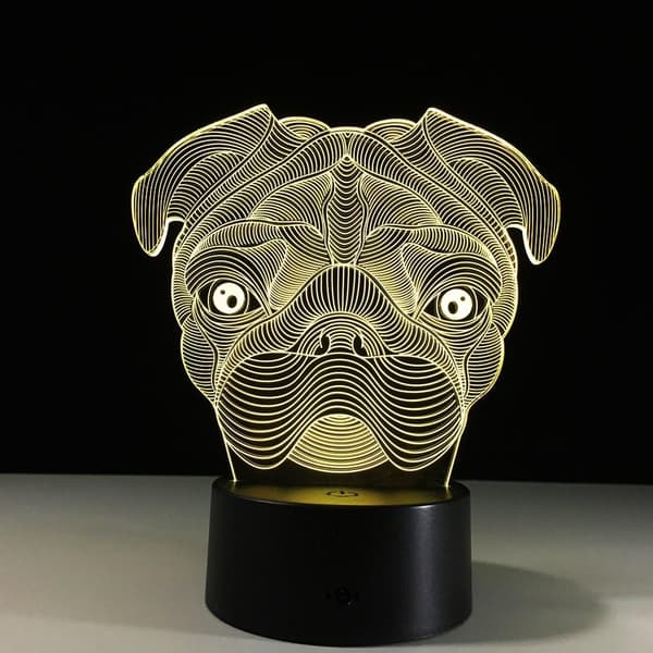 3D Illusion Multi Farver USB Natlampe til Søvn Skrivebordslampe