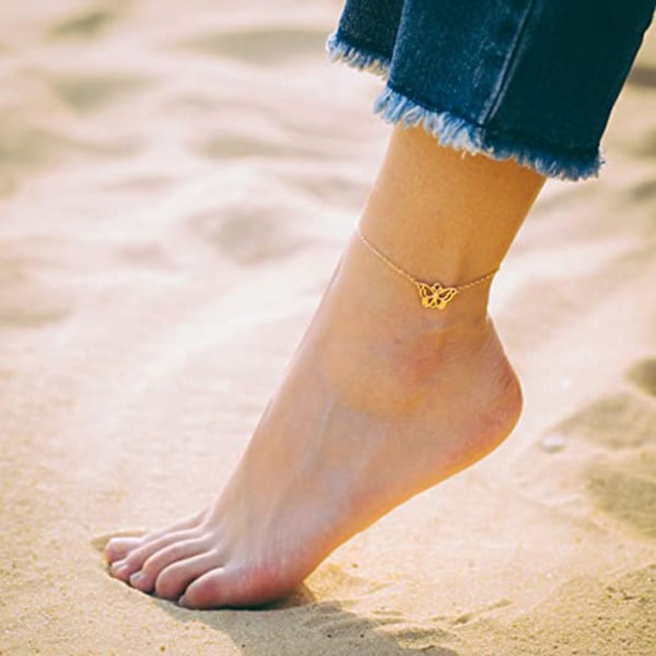 Fjärilsankelband Kreativ ihålig fjäril Strandankelband  Sum C