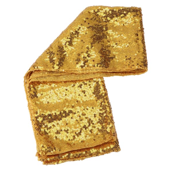 Guld paljett duk stretchig elastisk 2 färger vacker praktisk bröllopsduk för fester dekoration guld