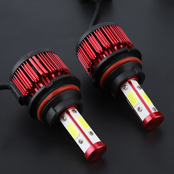 1 Par X6-COB Bil LED Hovedlys H4 H7 H11 H13 5202 9004 9005 9006 9007 9012 Hovedlampe (9004)