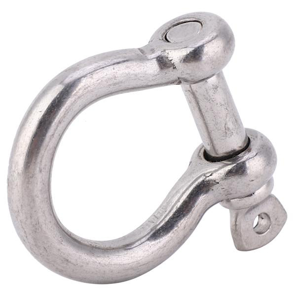 4 stk. Ankersjakkel D-ring 304 rustfritt stål sølvkontakt spenne 8mm/10mm/12mmM6 åpning 12mm