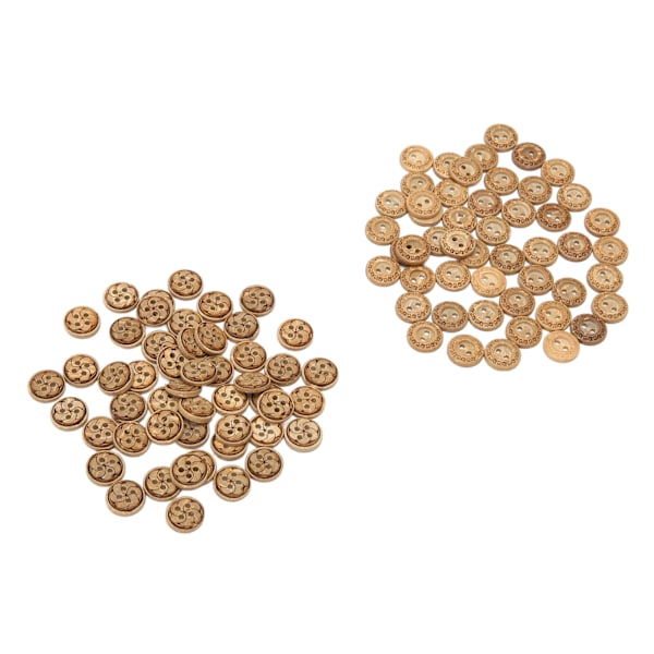 100 stk tre knapper 11 mm diameter DIY håndverk 2 hull 4 hull runde knapper sy på knapper for håndverk dekorative