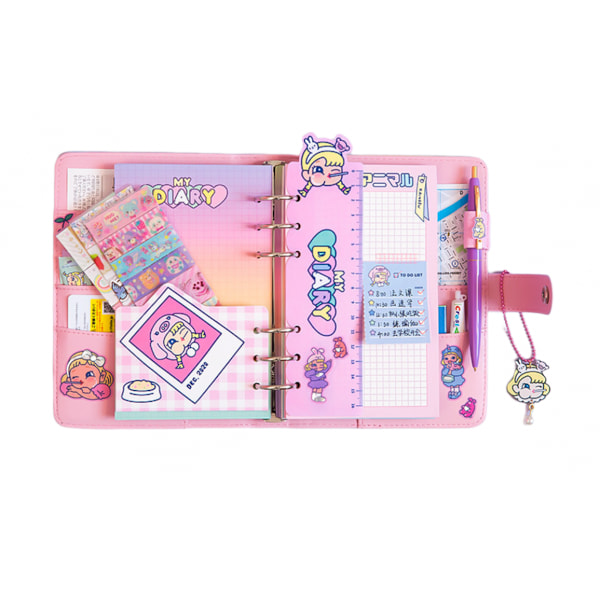 Baoer Pocket Notepad Book Söt tecknad anteckningsbok för barn