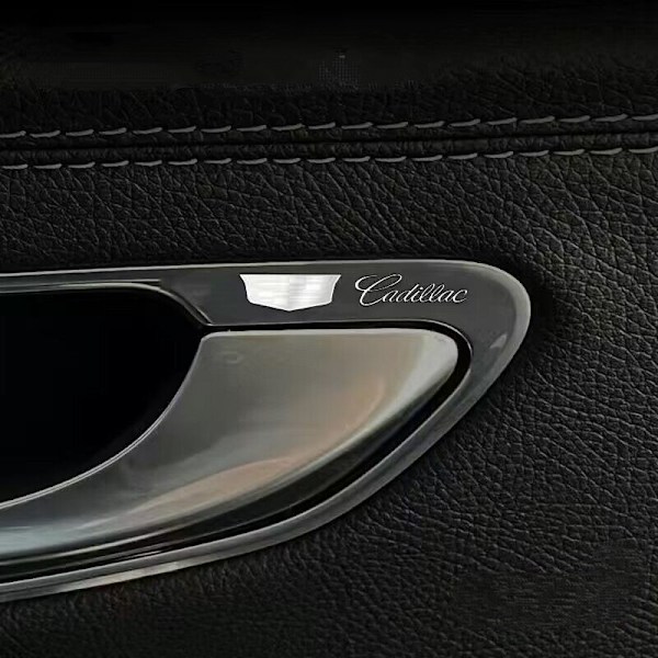 4 kpl auton metalliset auton logon koristeelliset tarrat ovenkahvat peilit ohjauspyörän kori sisäikkunatarrat Cadillac