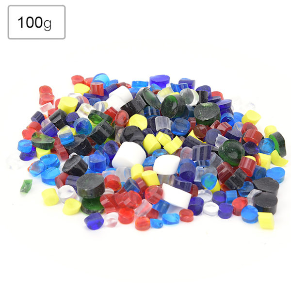 Millefiori glas blandad färg termisk smältning färgad glasyr för dekoration smält glas block kit 100g