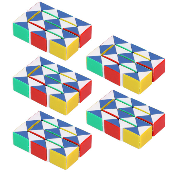 5 st Puzzle Cube Linjal Pussel Lindra Stress Hjärnträning Pedagogiska Leksaker Present till Barn