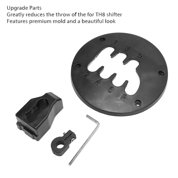 Mold Damping 6-trinns Short Throw Shifter Mid Plate Real Feel Gear Upgrade Tilbehør for Thrustmaster TH8A