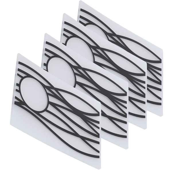 4 stk. plastpregingsmapper DIY kortlaging Scrapbooking preget mal papirhåndverk EM243