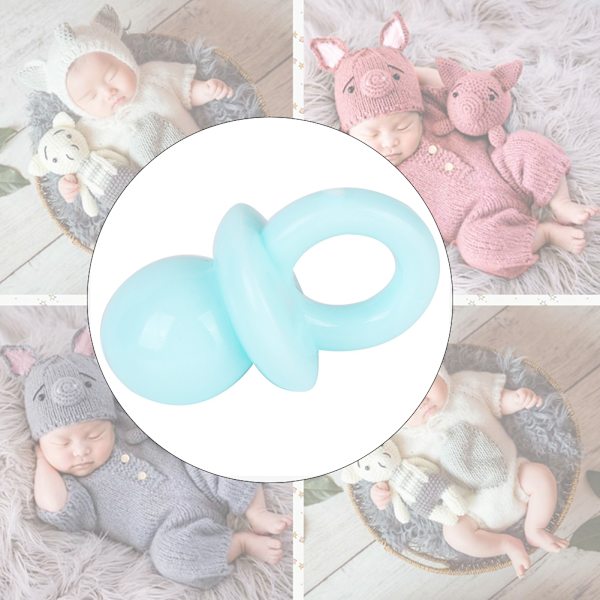 100 stk gjennomsiktige brystvortedekorasjoner i akryl, baby shower-gave, klærtilbehør, blå