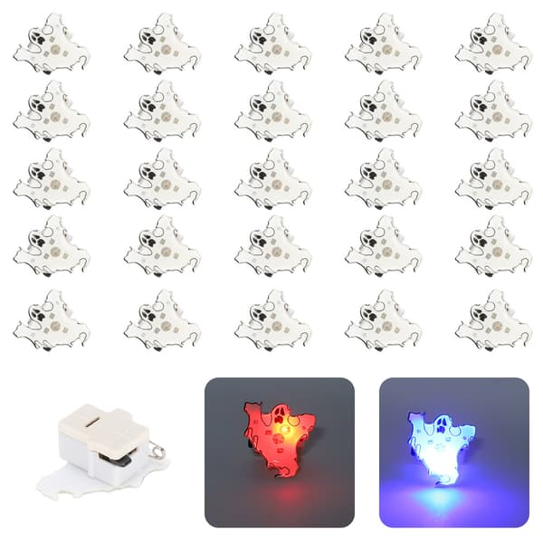 25 stk. Halloween LED-brocher - Søde mønstre Dekoration Broche til børnefest